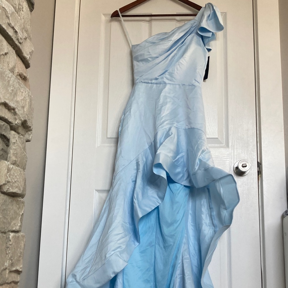 ElectionLight Blue One-Shoulder Dress